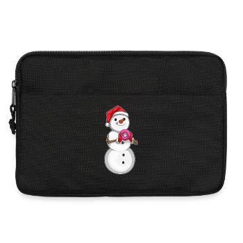 Snowman Christmas Donut - Laptop bag 13" - black - Front