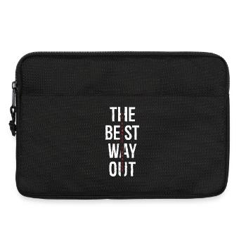 the best way out is always though - Laptop bag 13" - black - Front