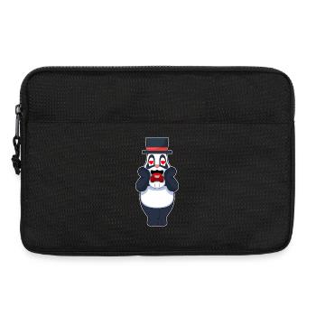 Panda Groom Heart Wedding - Laptop bag 13" - black - Front