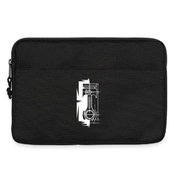 Piston Sketch Off Block Engine Car Symbol v8 Logo - Laptop bag 13" - black - Front