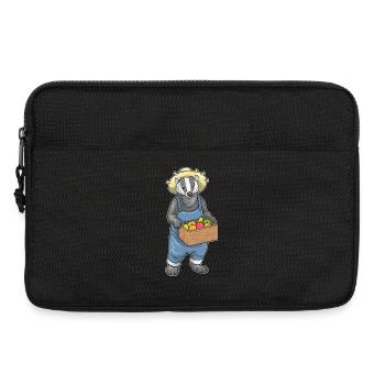 Dachs Landwirt Obst Bauernhof - Laptoptasche 13" - Schwarz - Vorne