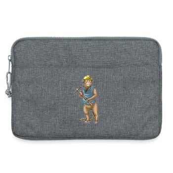 Monkey Miner Pickaxe Mining - Laptop bag 13" - heather grey - Front