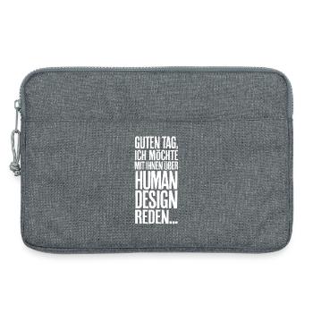 Guten Tag... Human Design - Laptoptasche 13" - Grau meliert - Vorne