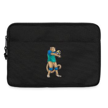 Monkey Joueur de volley-ball Volley-ball - Sacoche pour ordinateur portable 13 pouces - noir - Devant