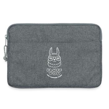 Fluff you lustiger Lama-Spruch - Laptoptasche 13" - Grau meliert - Vorne