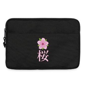 Japanese cherry blossom - Laptop bag 13" - black - Front