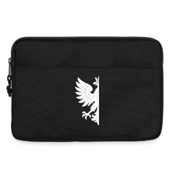 Pologne Polska Aigle drapeau drapeau blanc cadeau - Sacoche pour ordinateur portable 13 pouces - noir - Devant