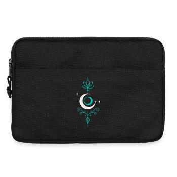 Moon Arrow with Lotus and Crystal - Moon Spirit - Laptop bag 13" - black - Front