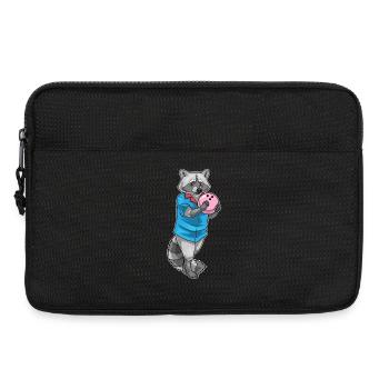 Raccoon Bowling Bowling Ball - Laptop bag 13" - black - Front