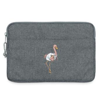 Flamingo Doctor Stethoscope - Laptop bag 13" - heather grey - Front