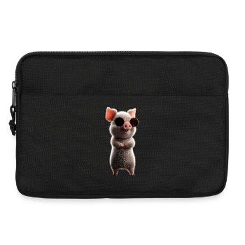 Pig Domestic Pig Sow Pigs Love Piggy - Laptop bag 13" - black - Front