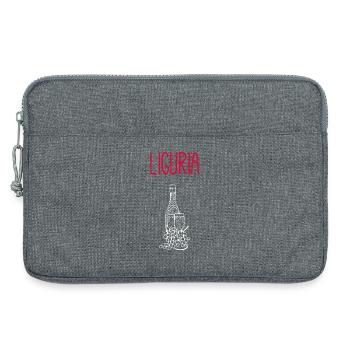 Illustration de vin et de fleurs de Ligurie - Sacoche pour ordinateur portable 13 pouces - gris chiné - Devant