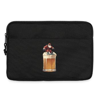 Weihnachts-Santa auf Bierglas Snow Apres-Ski Party - Laptoptasche 13" - Schwarz - Vorne