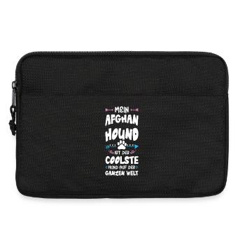 Chien de chasse afghan dicton - Sacoche pour ordinateur portable 13 pouces - noir - Devant