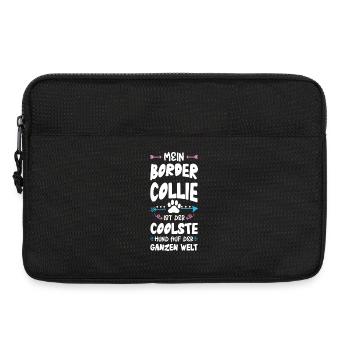 Dicton de chien Border Collie - Sacoche pour ordinateur portable 13 pouces - noir - Devant