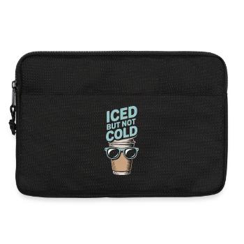 Café glacé mais pas froid Humour Barista - Sacoche pour ordinateur portable 13 pouces - noir - Devant