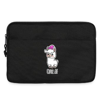 Cute AF Llama Baby or Alpaca - Laptop bag 13" - black - Front