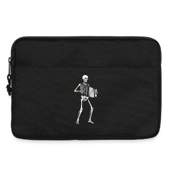 Skeleton spielt Akkordeon-Serenade - Laptoptasche 13" - Schwarz - Vorne