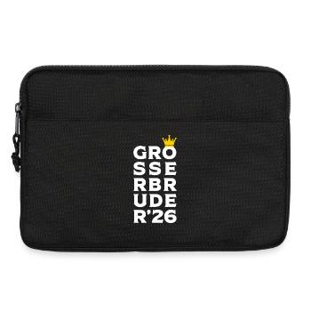 Großer Bruder 2026 Krone - Schwangerschaft Baby - Laptoptasche 13" - Schwarz - Vorne