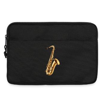 Saxophone d’or – Splendeur jazz - Sacoche pour ordinateur portable 13 pouces - noir - Devant