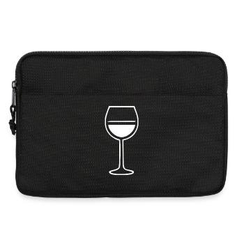 Wein Weinglas weiß - Laptoptasche 13" - Schwarz - Vorne