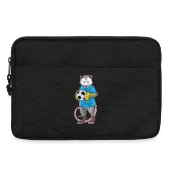 Beutelratte Fußballspieler Fußball Sport - Laptoptasche 13" - Schwarz - Vorne