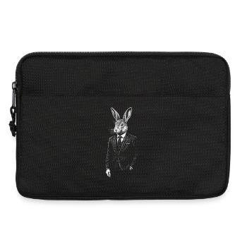 Dapper Rabbit in Suit - Laptop bag 13" - black - Front