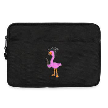 Flamingo Hexe Hexenhut - Laptoptasche 13" - Schwarz - Vorne
