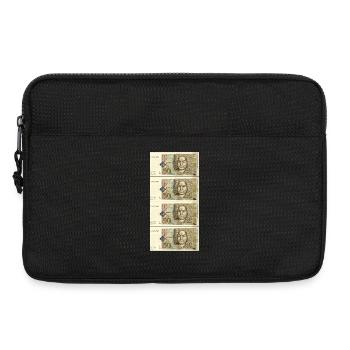 50, handgezeichnete 50er DM Scheine - Laptoptasche 13" - Schwarz - Vorne