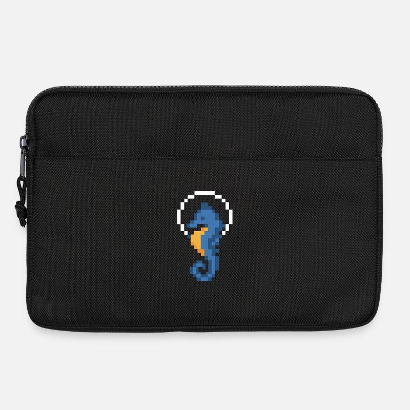 Seahorse Pixel Blue - Laptop bag 13" - black
