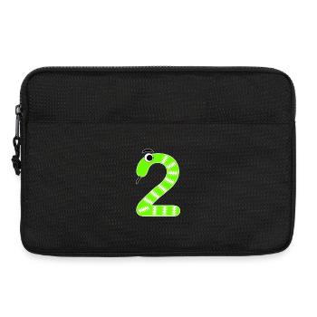 Zahl 2 Schlange Kinder - Laptoptasche 13" - Schwarz - Vorne