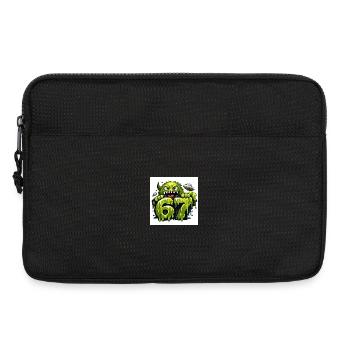 Green Slime Monster 67 - Laptop bag 13" - black - Front