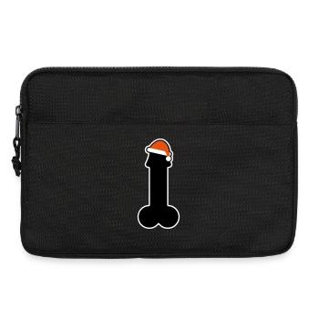 Merry Christmas with penis and Cap - Laptop bag 13" - black - Front