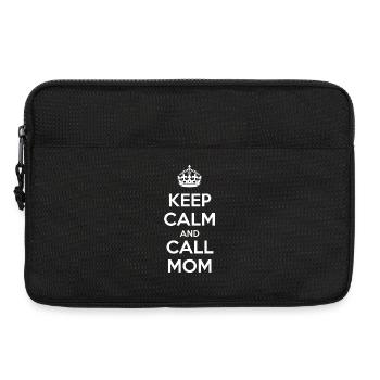Keep Calm and Call Mom - Laptop bag 13" - black - Front