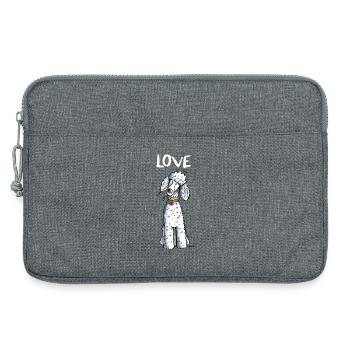 I Love Pudel - Laptoptasche 13" - Grau meliert - Vorne