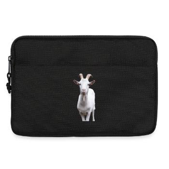 Portrait de chèvre de montagne blanche - Sacoche pour ordinateur portable 13 pouces - noir - Devant