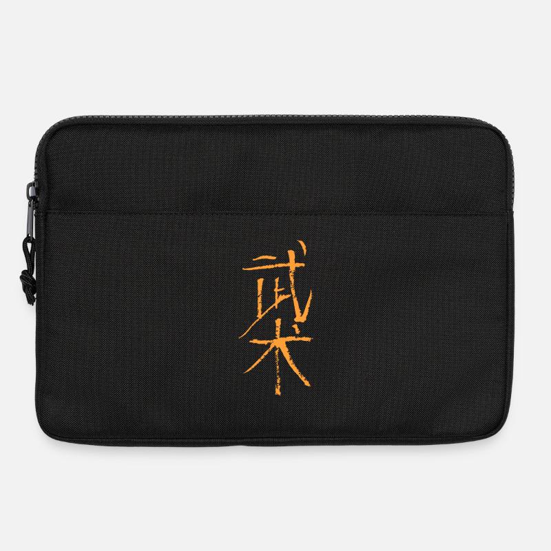Wushu (Kampfkunst) Chinesisch TUSCHE - Laptoptasche 13" - Schwarz