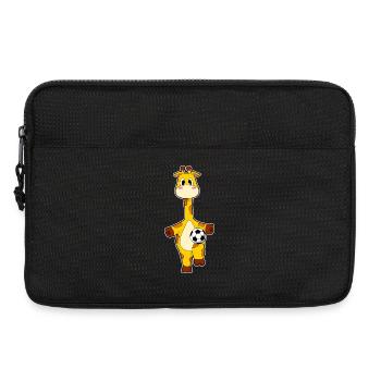 Giraffe Soccer Player Soccer - Laptop bag 13" - black - Front