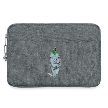 Delfin Bogenschütze Bogen - Laptoptasche 13" - Grau meliert - Vorne