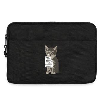 Ich muss nicht immer im Mittelpunkt stehen KATZE - Laptoptasche 13" - Schwarz - Vorne