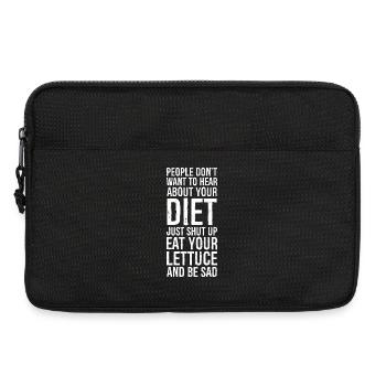 Die Leute wollen nichts über die Stundendiät hören, die lustig ist - Laptoptasche 13" - Schwarz - Vorne