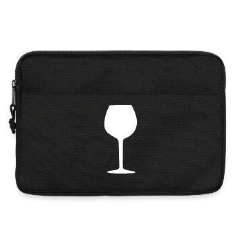 Weinglas weiß Rotwein Weißwein Geschenk  - Laptoptasche 13" - Schwarz - Vorne