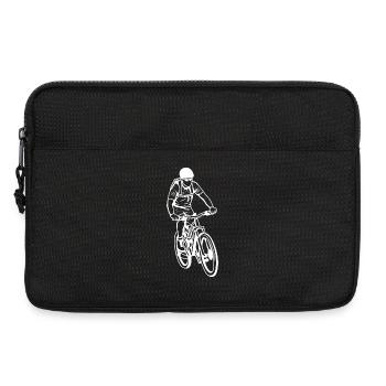 Mountain Biker Sketch - Laptop bag 13" - black - Front
