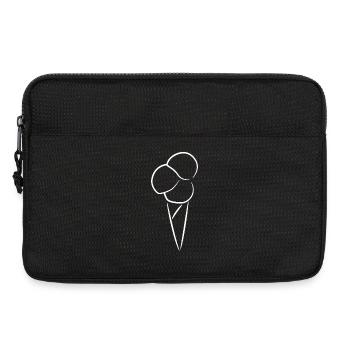 Dessin de crème glacée - Sacoche pour ordinateur portable 13 pouces - noir - Devant