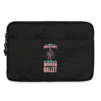 Never Underestimate An Old Ballet Dancer - Laptop bag 13" - black - Front