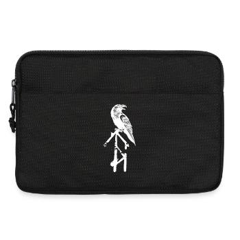 Illustration en ligne d’oiseau squelette - Sacoche pour ordinateur portable 13 pouces - noir - Devant