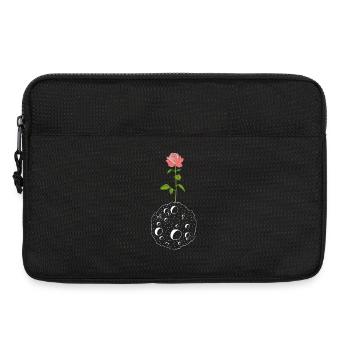 Die Blume und der weiße Planet - Laptoptasche 13" - Schwarz - Vorne