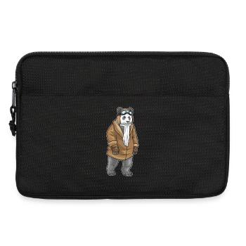 Panda Pilot Cap - Laptop bag 13" - black - Front