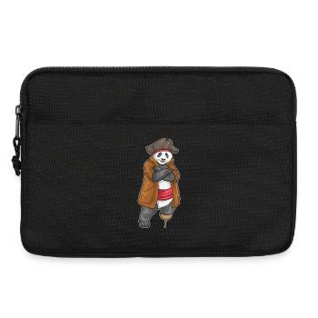 Panda Pirate Jambe en Bois - Sacoche pour ordinateur portable 13 pouces - noir - Devant