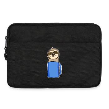 Sloth in a coffee cup - Laptop bag 13" - black - Front